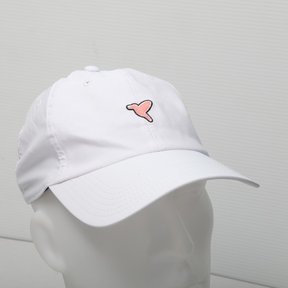Birddogs Performance Baseball Cap Hat White Pink Bird Logo Adjustable Strap